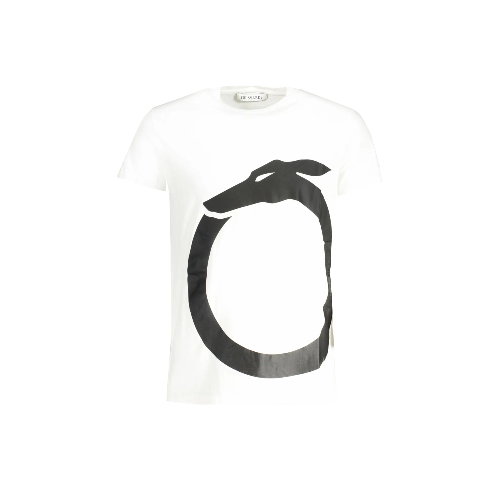 Trussardi T-Shirt Maniche Corte Uomo Bianca Stampa Logo Bianco - foto prodotto